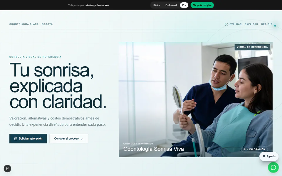 Vista de Odontología Sonrisa Viva